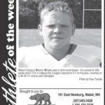Fillmore County Journal - Athlete of the Week - WestonWhalen - Mabel/Canton