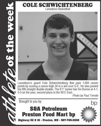 Fillmore County Sports - Athlete of the Week