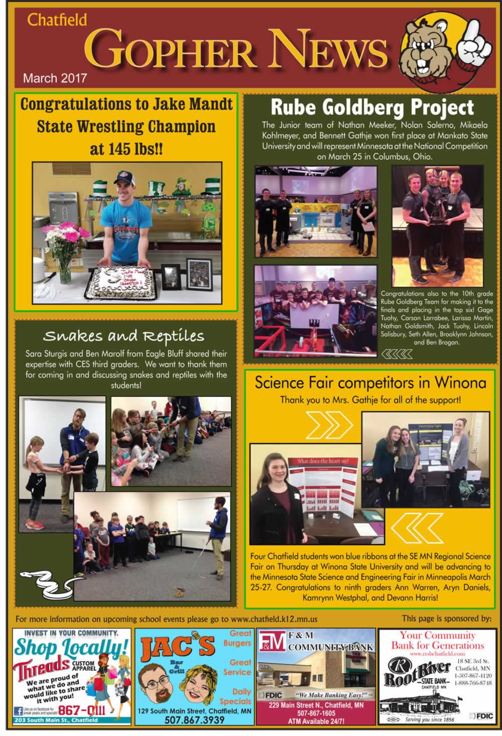 Fillmore County Journal - Gopher News