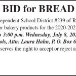 Rushford-Peterson Schools notice of bid for bread products