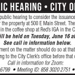 Fillmore County Journal - Spring Grove Notice of Public Hearing