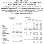 Fillmore County Journal - City of Rushford 2019 Annual Financial Report
