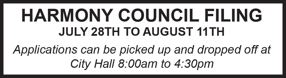 Fillmore County Journal - Harmony Council Filing Notice