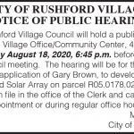 Fillmore County Journal - City of Rushford Public Hearing