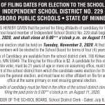 Fillmore County Journal - Lanesboro Public Schools Filing Notice