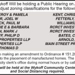 Fillmore County Journal - City of Wykoff Notice of Public Hearing, 8/19/20