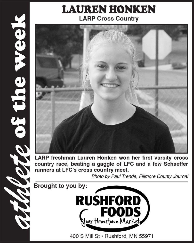 Fillmore County Journal - Athlete of the Week