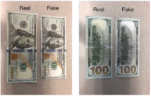 Counterfeit $100 bill