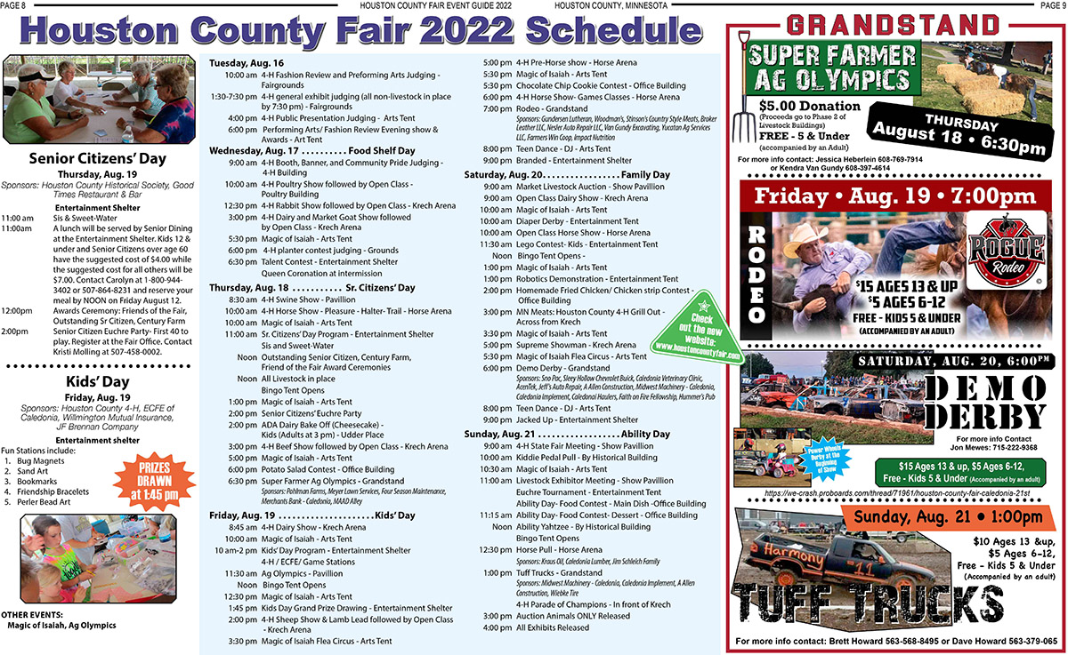 Houston County Fair Event Guide 2022