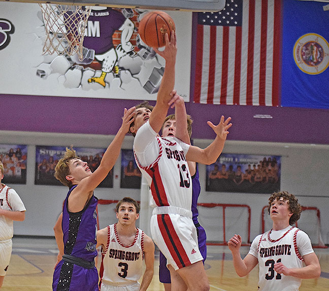 Spring Grove's Zach Brumm vs Grand Meadow