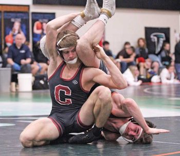 Carson Rowland wrestling with Boston Wright