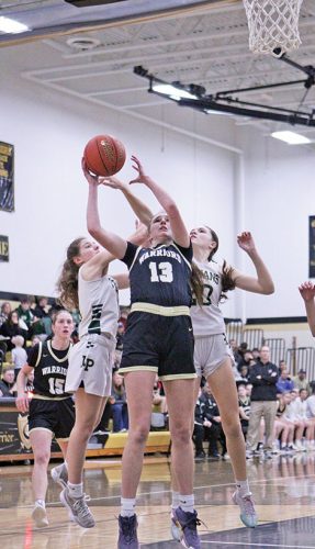 Regan King goes in for a layup