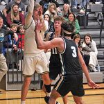 Dawson Bunke shoots over Fillmore Central