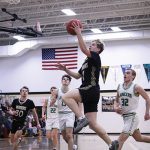 Caledonia's Lewis Doyl shoots.