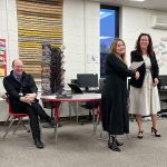 Jacqueline Mathers receives Hurricane Hero award.