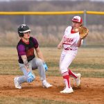 Parker Johnson gets to second base