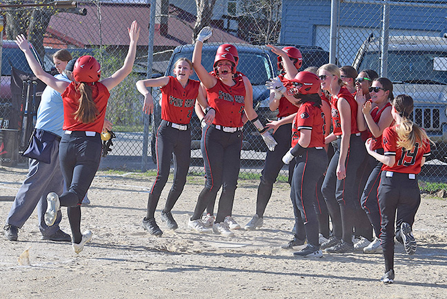 Emerson Ingvalson greeted at home plate