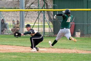 R-P's Rylan Schneider stretches