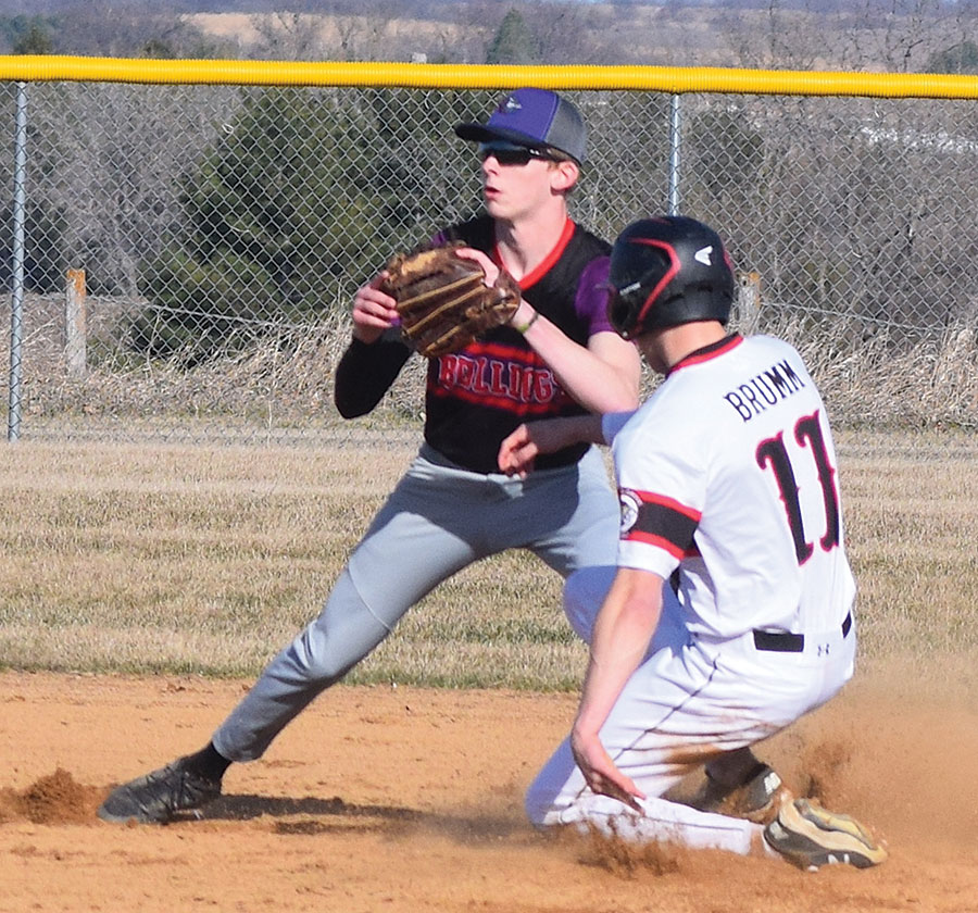 Zach Brumm Steals Second Base