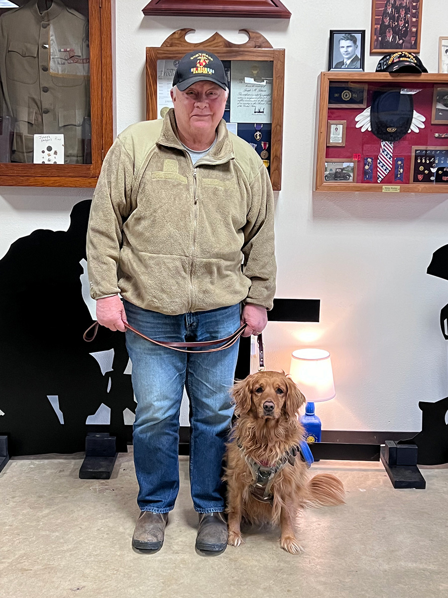 Bella the Service dog at the American Legion