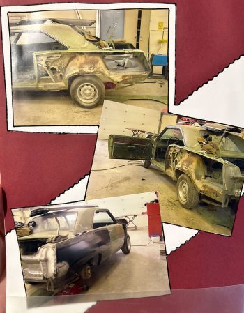 Car during body work.