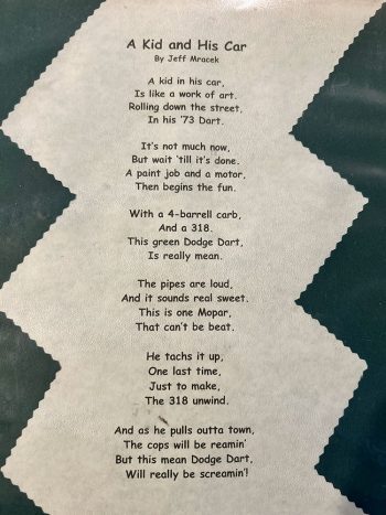 Poem about the dart.