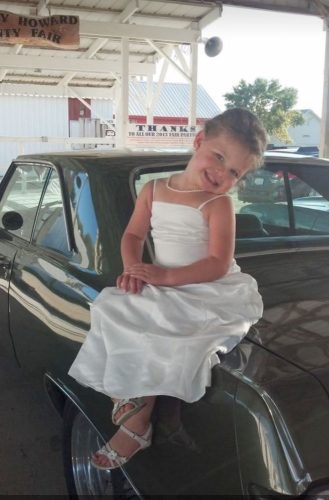 Braelyn posed on dart.