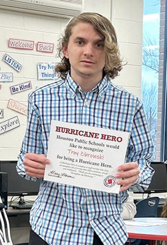 Nataleigh Dankers and Troy Zibrowski with Certificates
