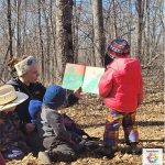 Lanesboro ECFE educator, Alayna Sobieniak, sharing a story at Forest Friends. Photo submitted