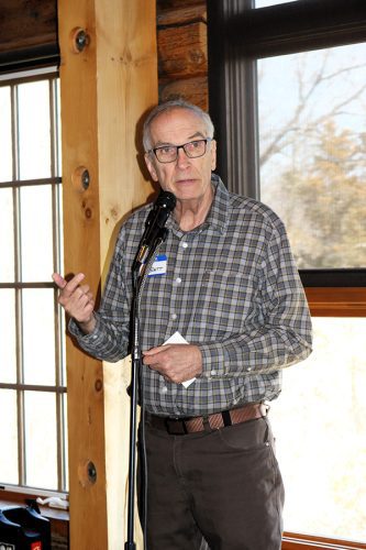 Al Batt shares his knowledge of birds at Good Earth Village on March 19, 2024. Photo by Barb Jeffers
