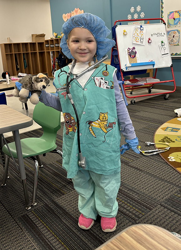 Jade M. dressed up as a veterinarian. Photo submitted