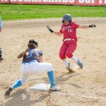 Caidence Frauenkron gets thrown out at third