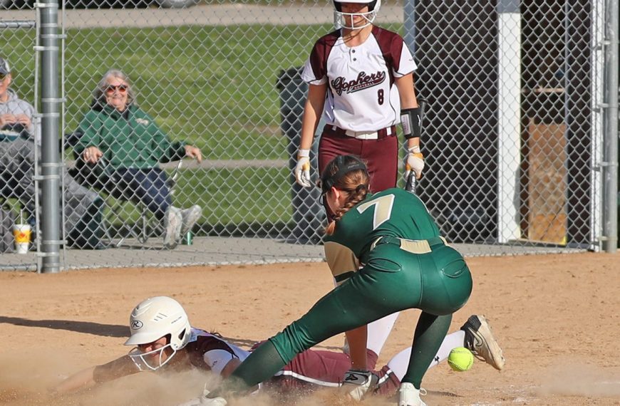 Britin Ruskell slides into home base