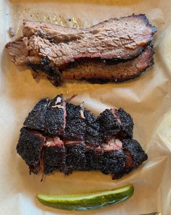 Central Texas style burnt ends on a brisket