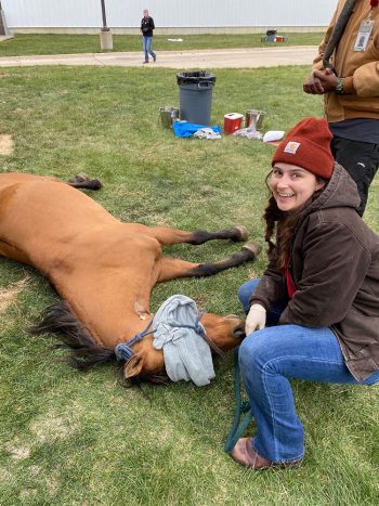 Dr. Jillian Fisher with a horse