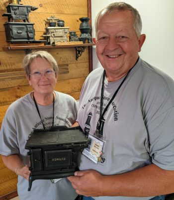 Fillmore County Residents Gwen and Dennis Howard show off their stove