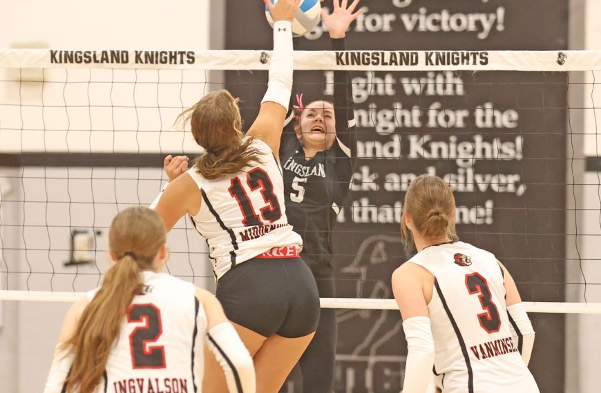 Kalyn Stier shoots over spring Grove's Brinley