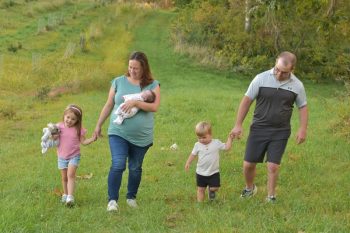 The Paul and Kirsten DeJarlais Snell family enjoying the beautiful fall weather. Photo by Wendy Carolan