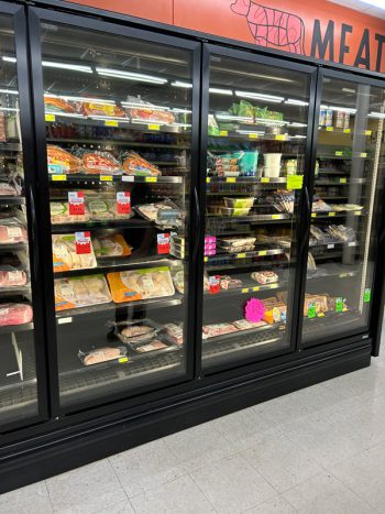 The meat cooler carries a wide selection of meat for the customers. Photo by Wanda Hanson