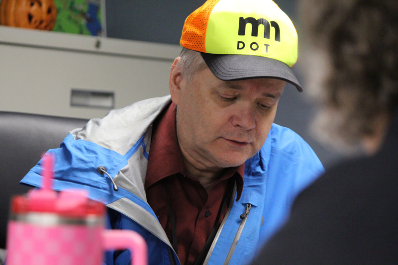 MnDOT representative Paul Zager at the November 6 Fountain Council meeting. Photo by Kirsten Zoellner