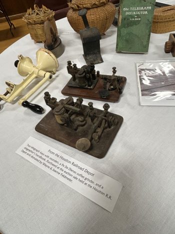 Telegraph keys used at the Houston Railroad Depot. Photo by Wanda Hanson