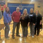 Members of the Mabel-Canton School Board including Amber Tripp, who is replacing 20-year veteran of the board and Chairman Cristal Adkins who bid farewell at the December 18 board meeting. From left to right: Jason Marquardt, Amber Tripp, Dustin Tollefsrud, Cristal Adkins, Diane Wilder, Traci Livingood and Chris Miller.