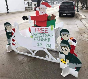 An old Christmas dinner sign. Photo submitted