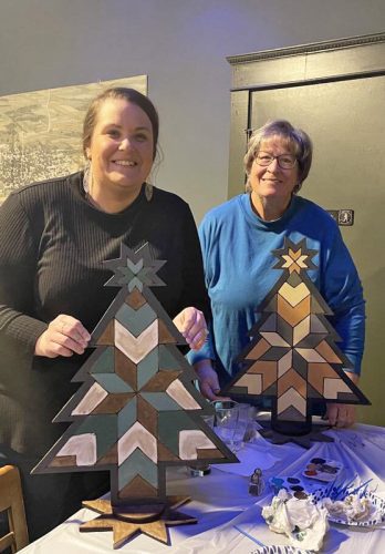 Ib Gatzke and her daughter Gabby Kinneberg, a the helm of the Christmas Day dinner project. Photo submitted