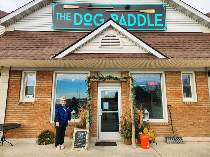 Kim Radke, owner of The Dog Paddle in Fountain, Minn., is excited to serve her customers and their human owners. Photo by Barb Jeffers