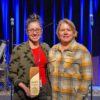 Colleen Foehrenbacher, left, receives the Outstanding New Leader Award from Jen Levy, executive director of the Association of Nature Center Administrators. Photo submitted