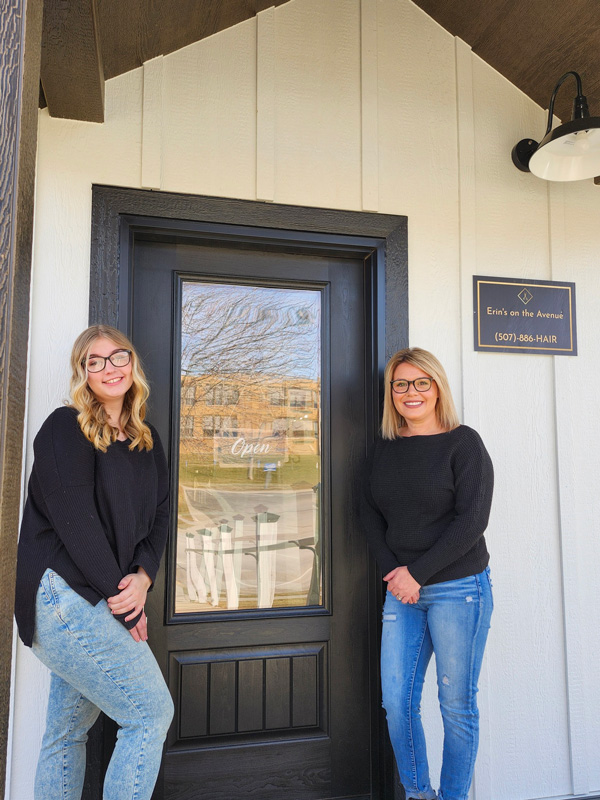 Amanda Amdahl, left, and Erin Topness welcome everyone to Erin’s on the Avenue. Photo submitted