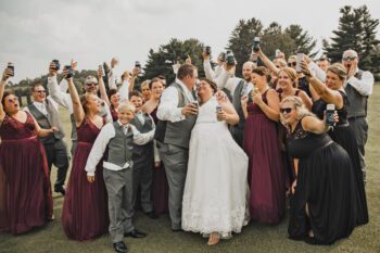 Cheers to the newlyweds! Photo by Sydnie and Me Photography