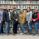 The Houston School Board posed for their official photo; from left to right: Steve Walters, Chair Josh Norlien, Treasurer Arlin Peterson, Clerk Mark Swenson, Vice-chair Mimi Carlson, Nickki Johnson, Lisa Schultz and Superintendent Mary Morem. Photo by Wanda Hanson