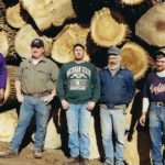 Early mill workers, Harvey Hershberger, Mark Distad, Gary Dowling, Robert Schultz and Nathan Tally. Photo submitted